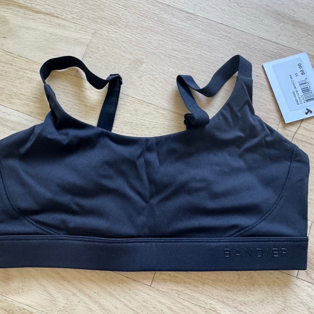 BANDIER Women's Flow Low Impact Bra Top in Black Size XS